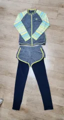 75 ー 80 子供 ラッシュガードセット/ジップアップ水着キッズジュニア