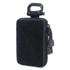 ideamall ベルトポーチ アウトドア 小物入れ 持ち運び タクティカル 小型 (ブラック) [ブラック]