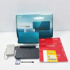 ニンテンドー 3DS アクアブルー 外装 画面美品 遊べるセット 動作確認済み 良品 ds 3ds 3DS 任天堂 管理番号M1649