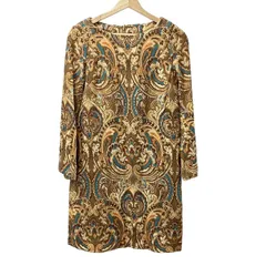 GRACE CONTINENTAL(グレースコンチネンタル) ワンピース サイズ36 S レディース美品  - ライトブラウン×オレンジ×マルチ