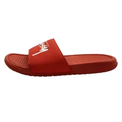 NIKE ナイキ × Stussy BENASSI SLIDE ステューシー ベナッシ スライド サンダル ビーチサンダル オレンジ系 28cm【中古】