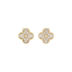 ヴァンクリ ピアス ヴィンテージ アルハンブラ イヤリング ダイヤモンド 24P 計0.96ct K18YGイエローゴールド VCARA44700のサムネイル