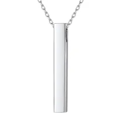 【新品】 [Silvora] ネックレス レディース ピンクゴールド シンプル 金属アレルギー対応 y字 ロングペンダント プレート アクセサリーのサムネイル