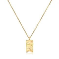 【新品】 [lady like] レディライク］ステンレス鋼 コイン バー 喜平 ネックレス IPG 1