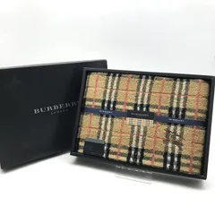 未使用保管品 BURBERRY バーバリー ノバチェック柄 バスタオル 1枚 綿 100％ ブラウン プレゼント ギフト ホースロゴ刺繍 c275