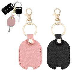 [SYSPDM] キーホルダーケース レザーキーホルダー シリコンケース 蓋付き PUソフトレザー キャラクター 可愛い レトロ エンボス加工キー ファッションキーチェーン オートバイ レディース【2個セット】 0