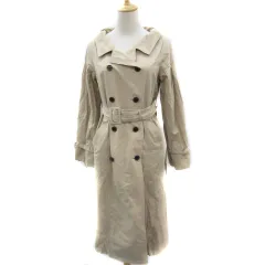 ロイヤルパーティー ROYAL PARTY トレンチコート スプリングコート ロング丈 無地 ウエストベルト付き F ベージュ /YS2