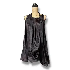 HALLELUJAH ハレルヤ シアーチュニック デザインミニワンピース ノースリーブ  日本製  透け感 レディース ブラック 夏 ゴーゴー古着セントラルパーク店 1 No.溝K1745