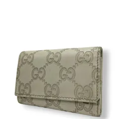 グッチ GUCCI グッチシマ キーケース 6連 GGエンボス GG柄 レザー 本革 アイボリー シルバー金具 スナップボタン メンズ レディース ユニセックス コンパクト 定番 人気 w6