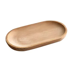 カフェトレー 木製 小物入れ 北欧 ミニトレイ お盆 天然木 おしゃれ 小皿 プレート マルチ キャッシュ (18x10cm ケヤキ)