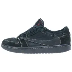 NIKE (ナイキ) ×TRAVIS SCOTT AIR JORDAN 1 LOW OG SP BLACK PHANTOM DM7866-001 エアジョーダン1 ブラックファントム ローカットスニーカー ブラック US8/26.0cm