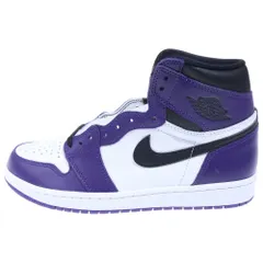 NIKE (ナイキ) AIR JORDAN 1 RETRO HIGH OG COURT PURPLE エアジョーダン1 コートパープル ハイカットスニーカー ホワイト/パープル US8.5/26.5cm 555088-500