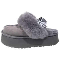 UGG (アグ) スエードレザー ムートン スリングバック 厚底 シューズ グレー レディース