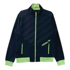 サイズ：M ADIDAS GOLF アディダスゴルフ  ジップジャケット ストライプ柄 ブラック系 [240101659129] ゴルフウェア メンズ ストスト