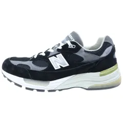 New Balance (ニューバランス) M992EB メッシュ スウェードレザー ローカットスニーカー ブラック US9.5/27.5cm