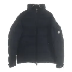 MONCLER (モンクレール) MONTGENEVRE モンジュネーブル アームロゴデザイン ジップアップ ダウンジャケット ブラック D20914033805