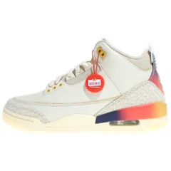NIKE (ナイキ) ×J BALVIN AIR JORDAN 3 RETRO SP SUNSET J バルヴィン エア ジョーダン レトロ サンセット ハイカットスニーカー アイボリー