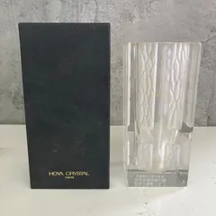 HOYAクリスタル製 花瓶 クリスタルベース 三沢工場竣工記念 郡山銅板株式会社 平成6年12月吉日