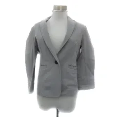 コムサイズム COMME CA ISM テーラードジャケット ミドル丈 シングルボタン 9 グレー /YS26