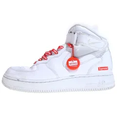 NIKE (ナイキ) ×SUPREME AIR FORCE 1 MID SP FZ8784-100 シュプリーム エアフォース1 ミッドカットスニーカー ホワイト US8.5 /26.5cm