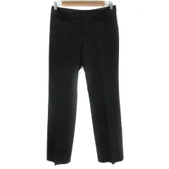 コムサイズム COMME CA ISM スラックスパンツ ロング丈 無地 M 黒 ブラック /YS11