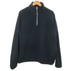 ザラ ZARA ハーフジッププルオーバー ニット ブークレ 長袖 ハイネック USA L 180/100A 黒 ブラック /X