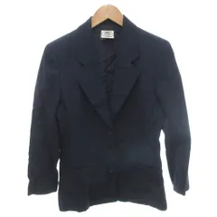 ローラアシュレイ LAURA ASHLEY テーラードジャケット ウール 9AR 紺 ネイビー /NL ■GY58のサムネイル
