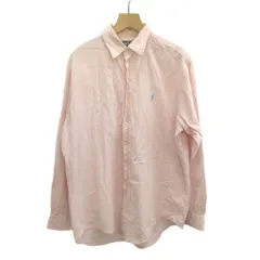 ラルフローレン RALPH LAUREN シャツ L ピンク ストライプ柄 ボタンダウンカラー 長袖 /MD ■ECB002