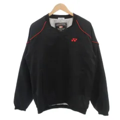 ヨネックス YONEX トレーナー 中綿 M 黒 ブラック Vネック 長袖 パイピング /NU ■GY58
