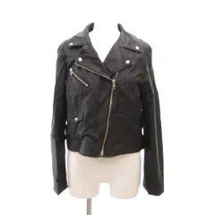 イング INGNI ダブルライダースジャケット M 黒 ブラック フェイクレザー 長袖 /NU ■GY58