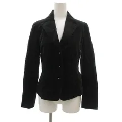 ボディドレッシングデラックス BODY DRESSING Deluxe テーラードジャケット 36 ダークグリーン ベロア ノッチドラペル 長袖 /NU ■GY58のサムネイル