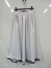 ピC356●axesfamme●アクシーズファム●フレアスカート●ロング●後ろウエストゴム●レース●バックフリル●レディース●sizeM●薄紫