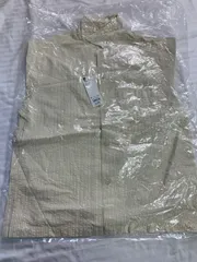 GU シアサッカーシャツ ストライプ シャツ 5分袖  クリーム