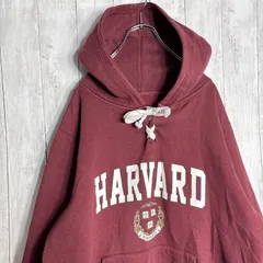 【海外モデル/入手困難】00s Vintage 古着 ハーバード Harvard カレッジロゴ ワインレッド スウェット パーカー #26401