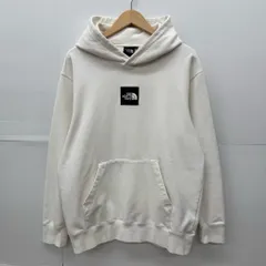 THE NORTH FACE Sweat Hoodie サイズL オフホワイト NT12501Z ザノースフェイス スウェット フーディー スクエア ロゴ 刺繍 プルオーバー パーカー 【X0665-001】□237