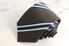 アーバンリサーチドアーズ ブランド ネクタイ ストライプ柄シルク PO メンズ ブラウン URBAN RESEARCH DOORS 【中古】のサムネイル