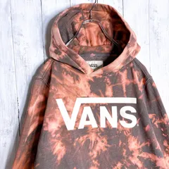 【海外モデル】VANS バンズ ダークグレー ブリーチ タイダイ スウェット パーカー #26406