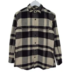 ポロ バイ ラルフローレン Polo by Ralph Lauren 長袖 シャツ チェック トップス 胸ポケット コットン 160サイズ ホワイト ブラック k3415 0331