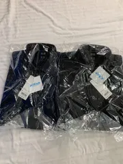 UNIQLO エアリズム エアリズムジャージーポロシャツ ポロシャツ 半袖  ネイビー ブラック　２枚セット