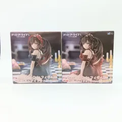 【未開封】時崎狂三 デート・ア・ライブV Taito Desktop Cute フィギュア ナイトウェア ver. Renewal 黒 赤 2体セット まとめ売り 美少女 プライズ B-1-2