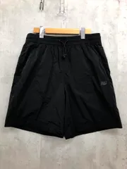 New Balance ニューバランス ナイロン ロゴプリント ハーフ パンツ sizeL/黒 ■■ メンズ