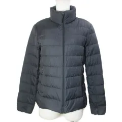 ユニクロ UNIQLO ウルトラライトダウンジャケット ジップアップ スタンドカラー ナイロン S 黒 ブラック /X