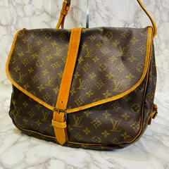 LOUIS VUITTON ルイヴィトン モノグラム ソミュール35 M42254 ショルダーバッグ 斜め掛け A4収納可能