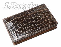 epoi GANZO クロコダイル 名刺入れ ダークブラウン ゴールド 金 新品
