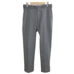 ユニクロ UNIQLO 美品 24年 感動パンツ 321-470031 ウールライク スラックス ストレッチ ウエスト76cm レングス76cm M相当 グレー /X