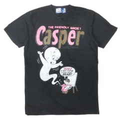 美品 MERCY VINTAGE メルシーヴィンテージ Casper キャスパー プリント Tシャツ カットソー トップス 半袖 L 黒 ブラック レディース 古着 中古 USED