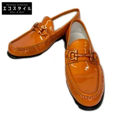 Salvatore Ferragamo サルヴァトーレフェラガモ 【美品】パテントレザー ガンチーニ ビット ローファー 8