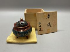 ヴィンテージ 中国 北京 七宝ジュエリーボックス 底にサイン入り