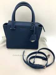 CHARLES & KEITH チャールズ＆キース 2WAY ハンド バッグ 青 ■■ レディース