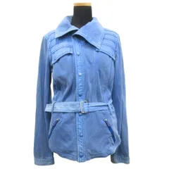 美品 DIESEL ディーゼル デニム調 ジャケット ブルゾン 長袖 RN93243CA25594 サイズS 青 ブルー レディース 古着 中古 USED